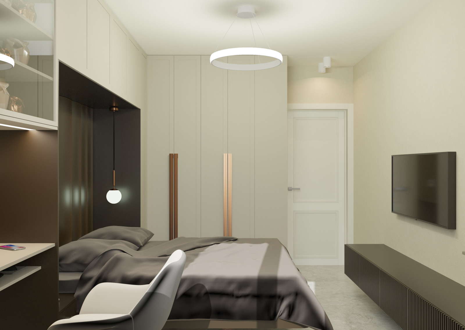 Бежевая спальня .home