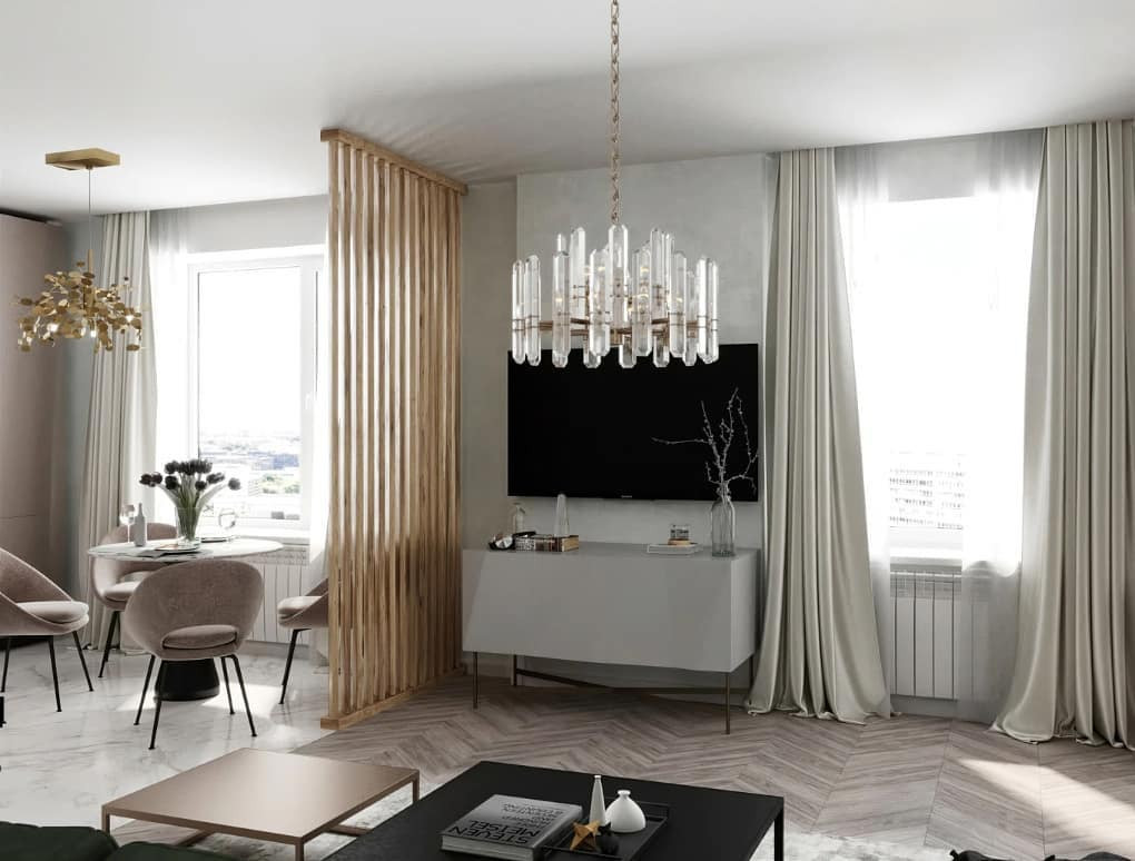 КВАРТИРА СТУДИЯ 39 КВ.М. ПРЯМОУГОЛЬНОЙ ФОРМЫ