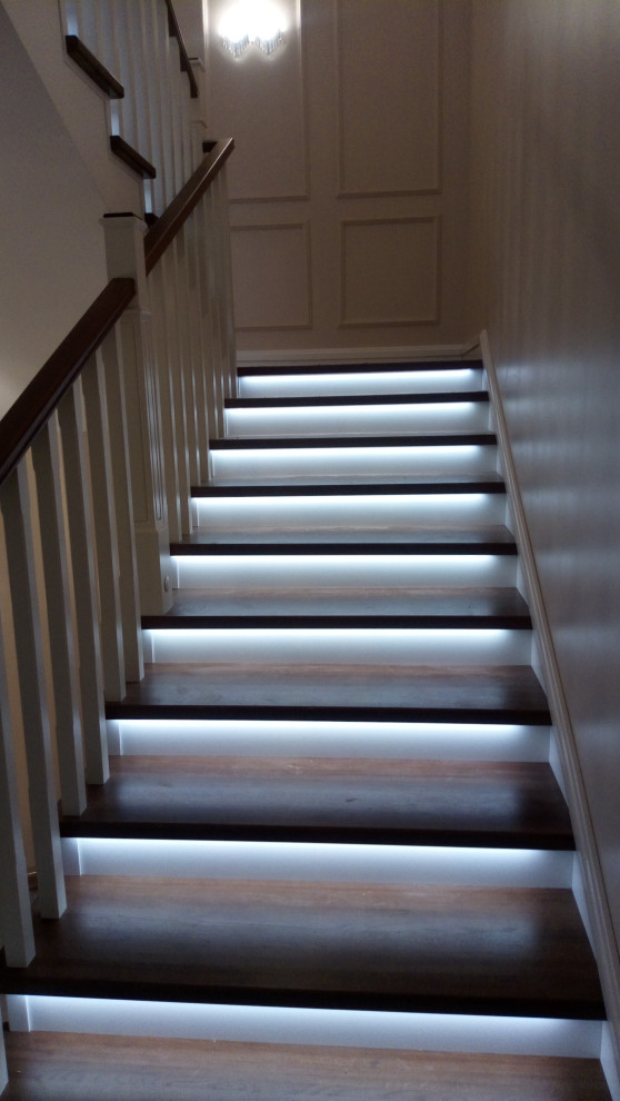 Облицовка бетонной лестницы в классическом стиле