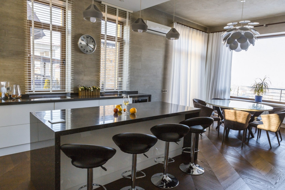 Шоколадное настроение. Интерьер двухэтажного дома в стиле фьюжн