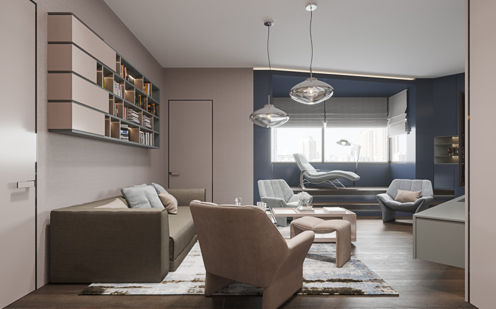 Студия в современном стиле в колониальных тонах