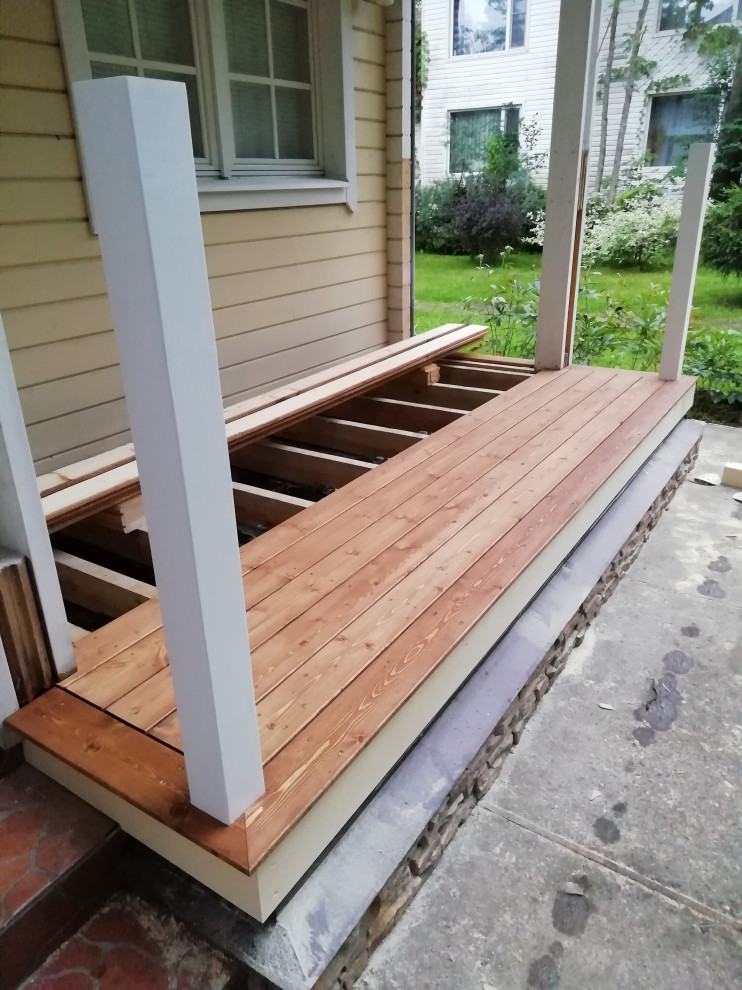 Небольшая реконструкция террасы с ограждениями, в Репино