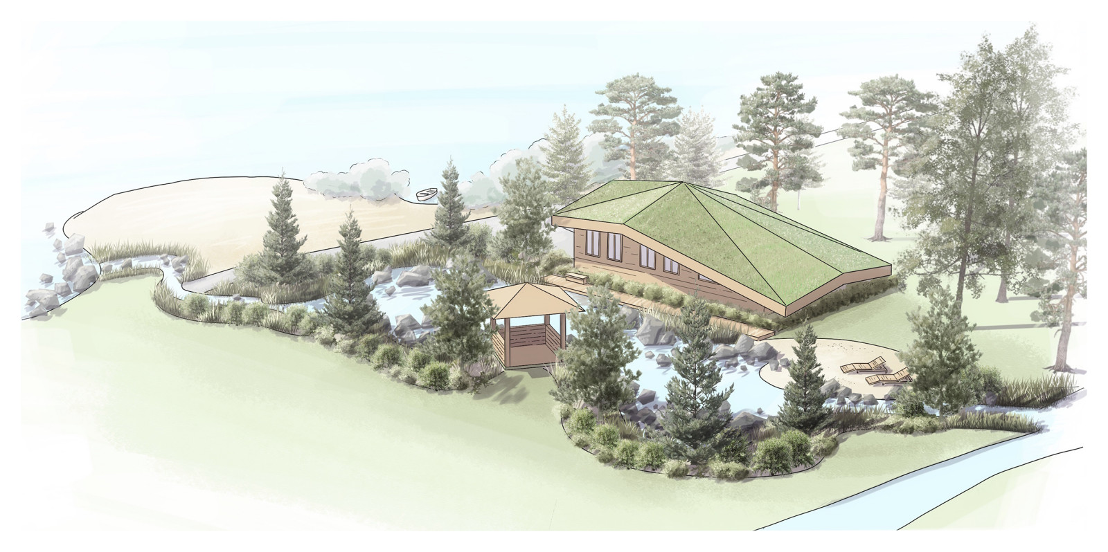 Эскизы участков в лесной зоне 2020г.