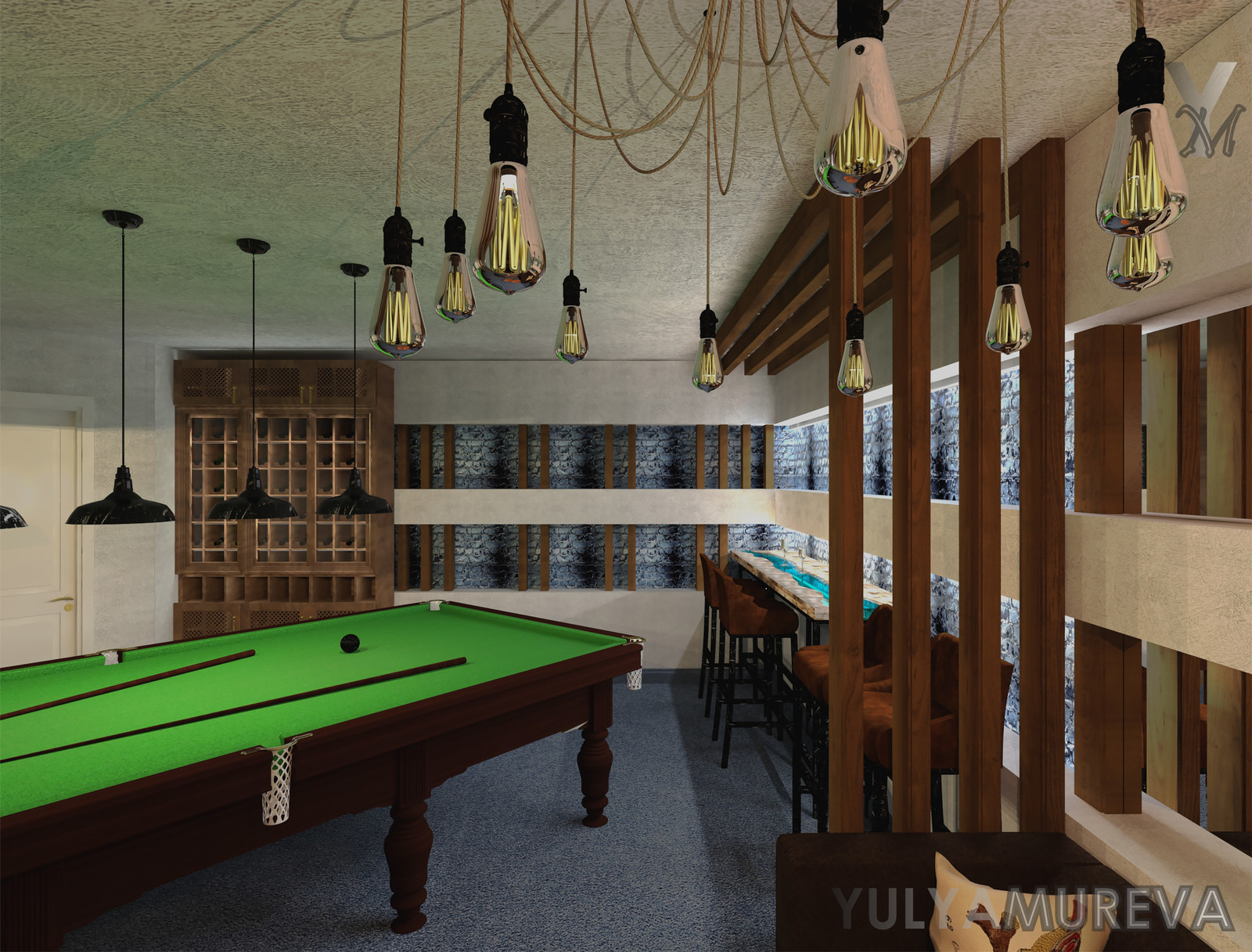 Дизайн-проект бильярдной