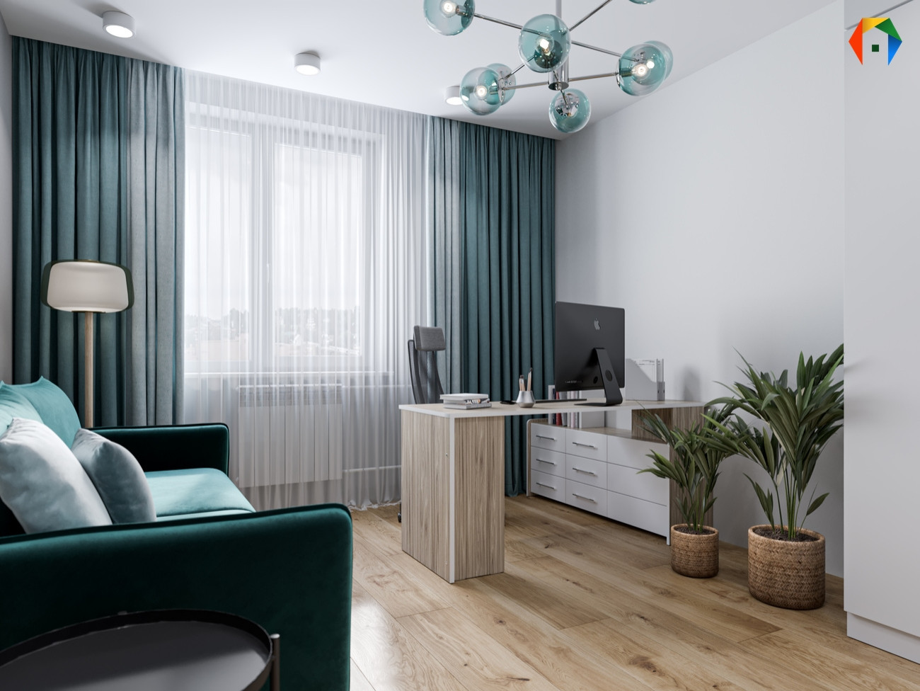 Золотой треугольник. Дизайн проект с преобладающим скандинавским стилем