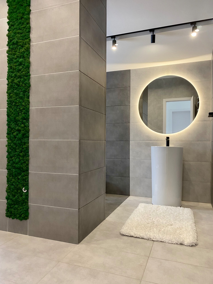 Интерьер ванной комнаты в частном доме