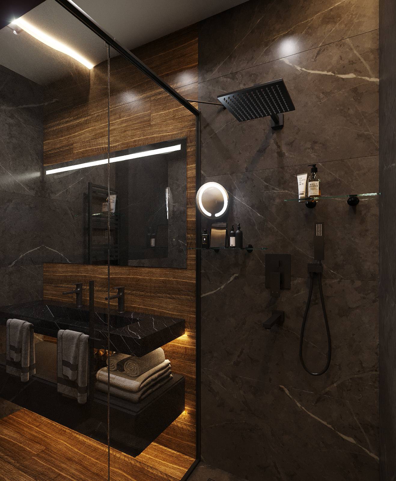 Дизайн трехкомнатной квартиры 65м² для молодой пары в ЖК Европейский квартал