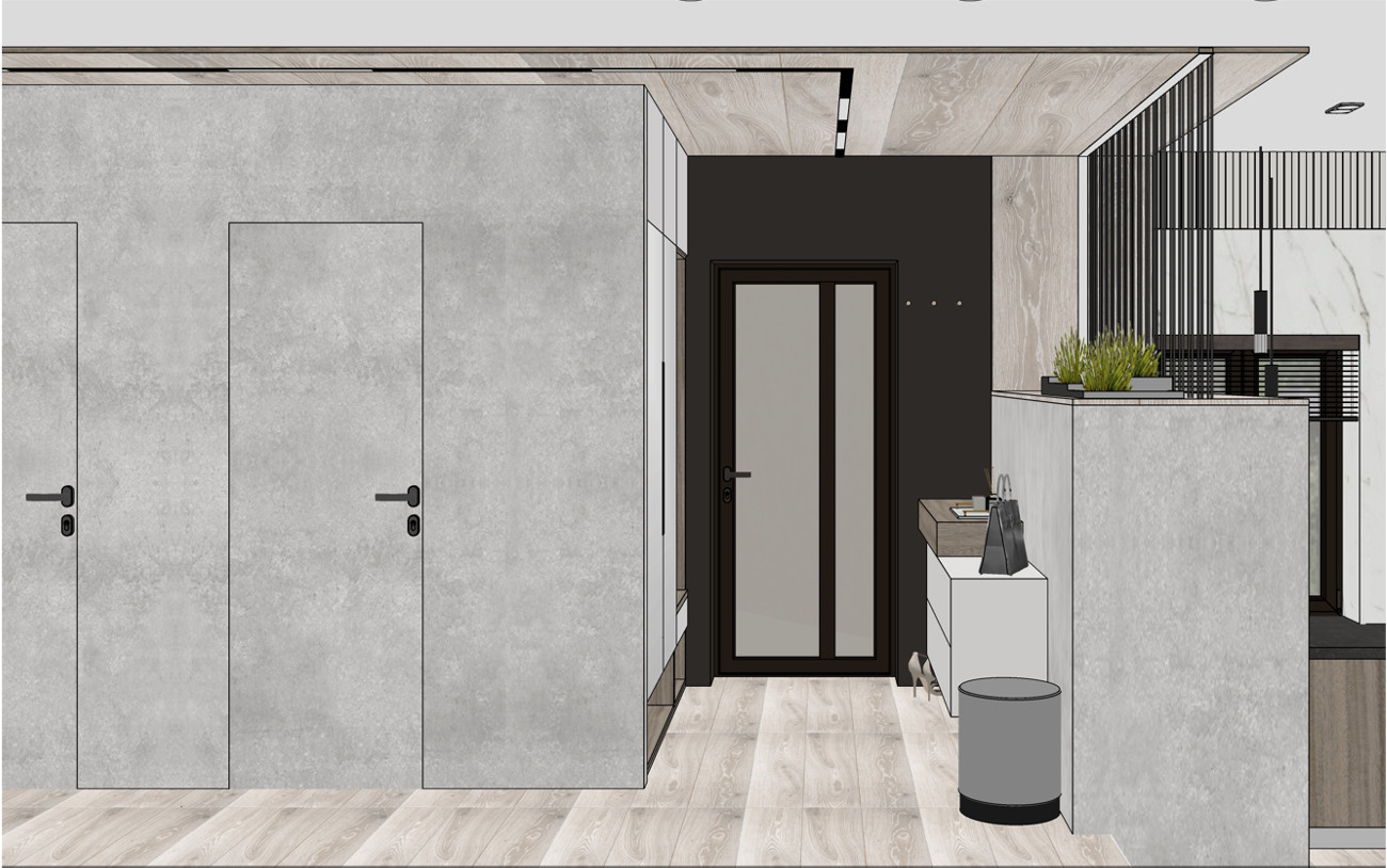 3д визуализация - прихожая и коридор