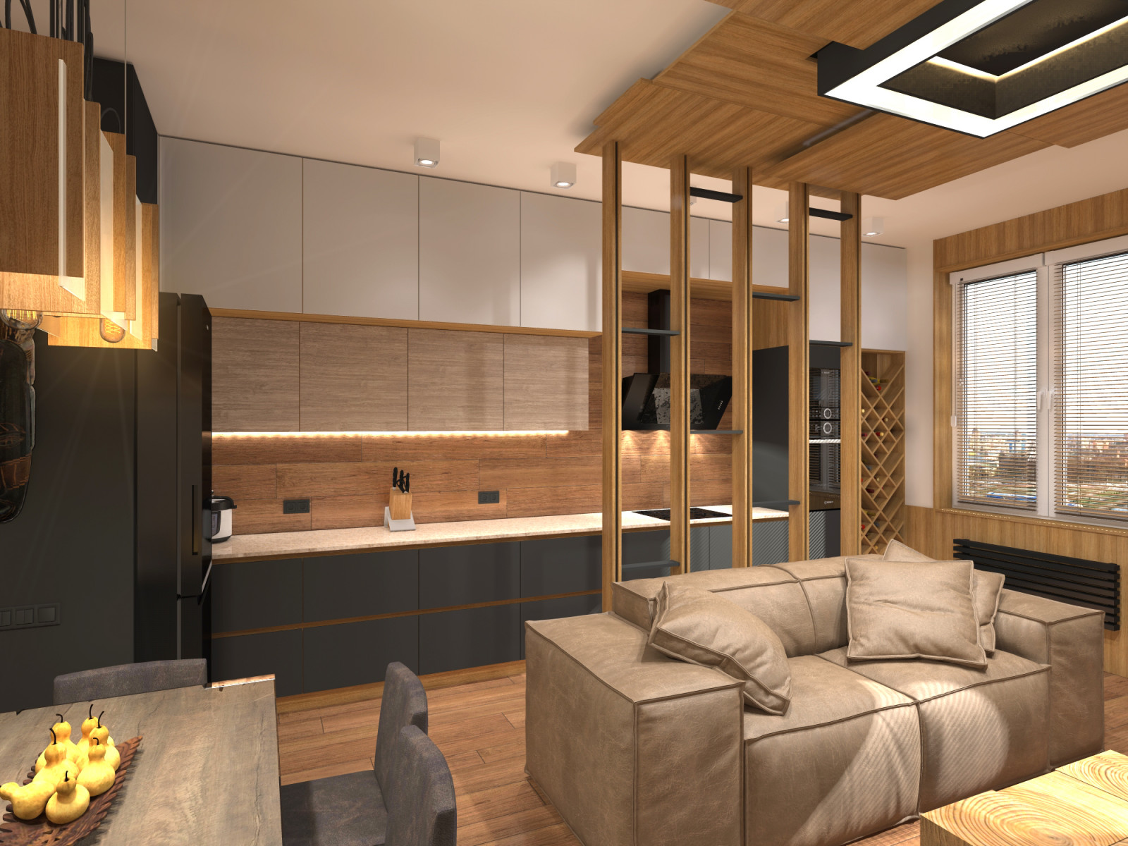 Гостиная-Кухня-Столовая