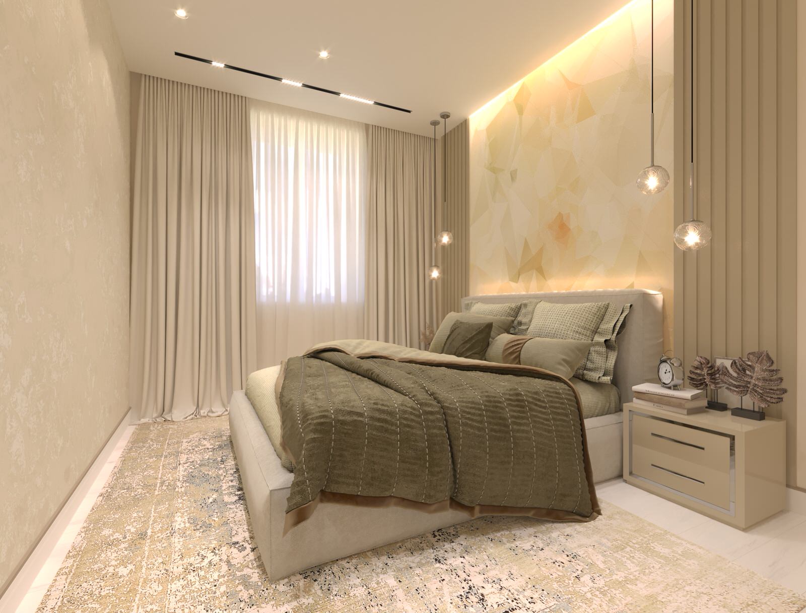 Дизайн-проект  интерьера трехкомнатной квартиры в стиле Контемпорари...