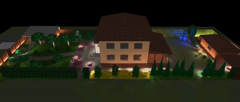 Обложка проекта: Ландшафтное освещение сада