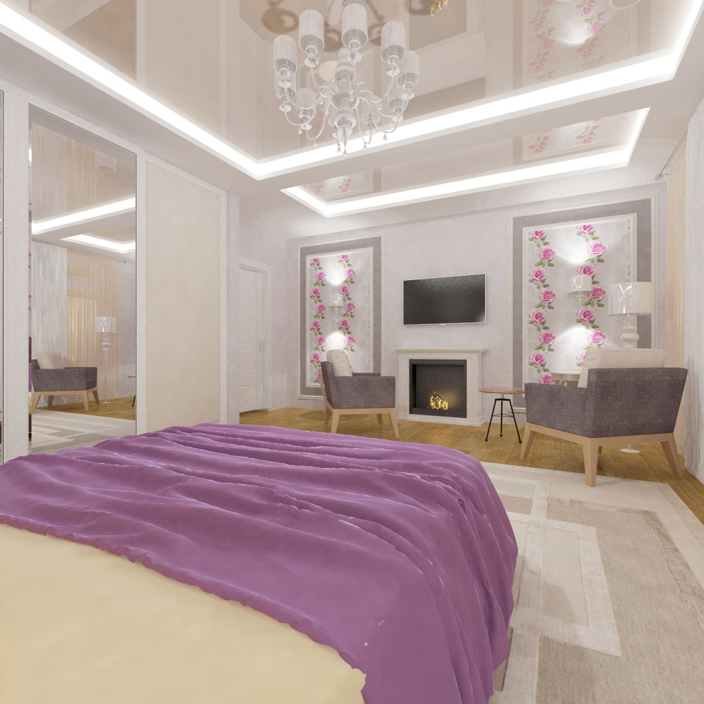 Спальня в классическом стиле в частном доме