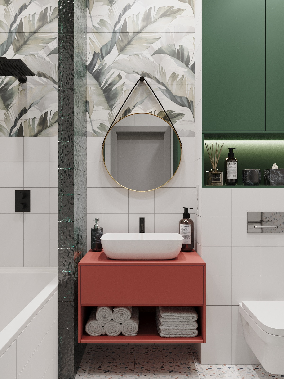 Обложка проекта: Ванная комната "Сочные тропики"