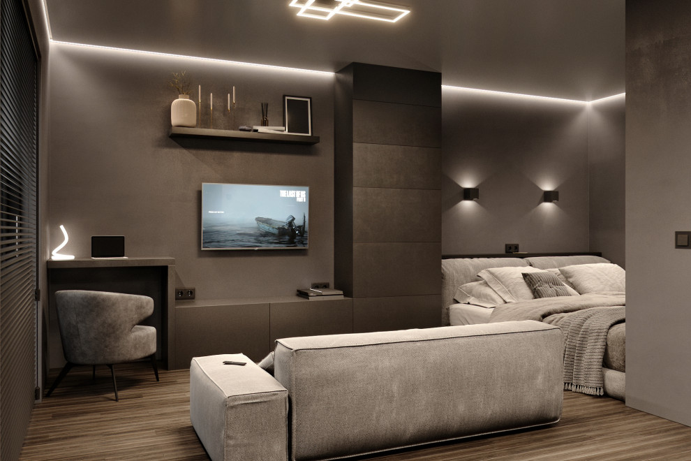 Строгая и стильная квартира с неоновым акцентом