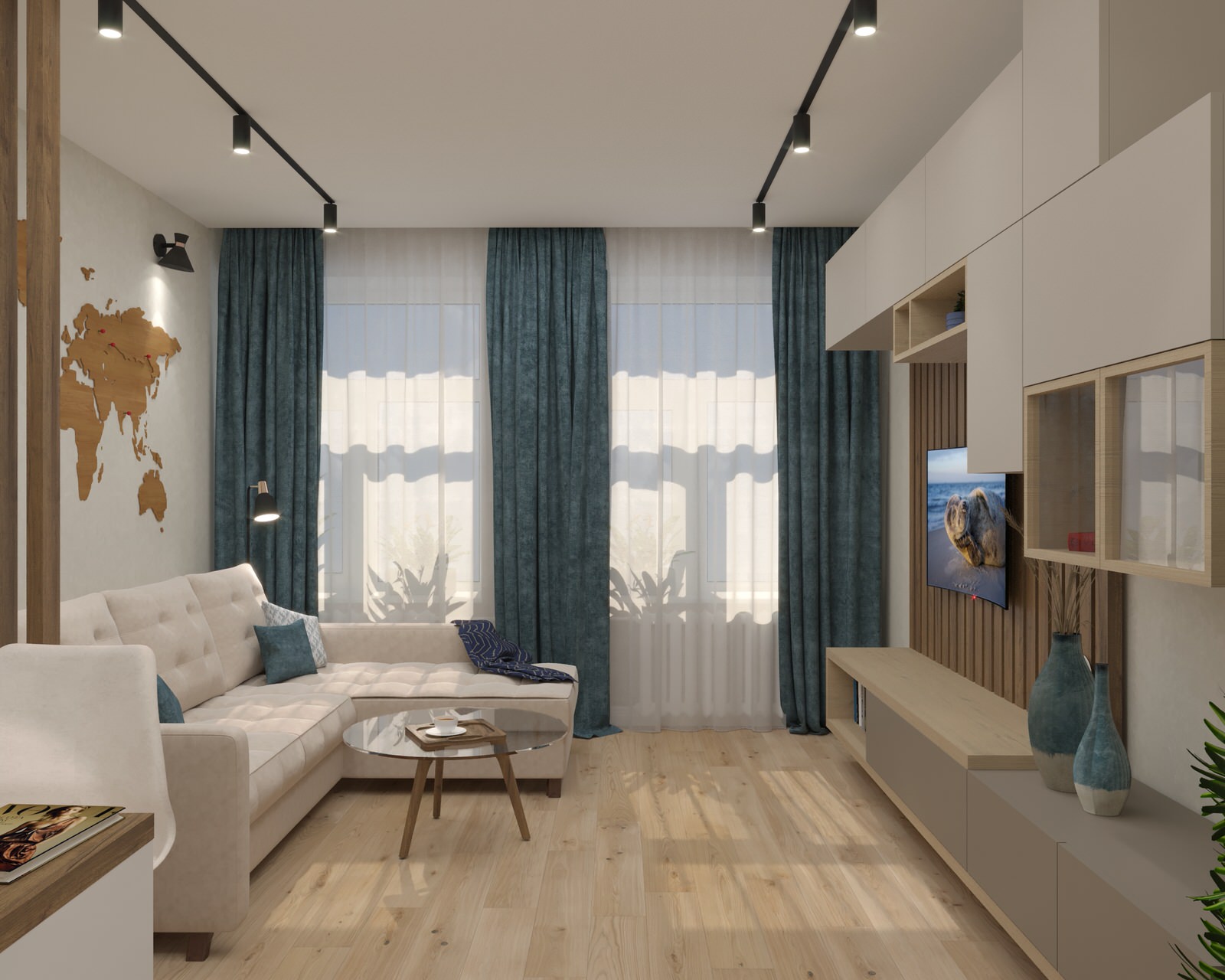 Дизайн проект двухкомнатной квартиры 67,3 кв.м.(старый фонд)