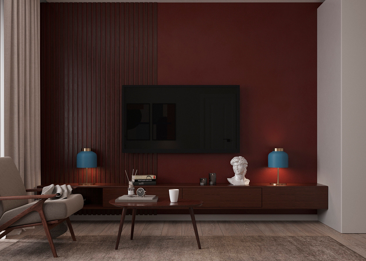 Гостиная с цветовыми акцентами