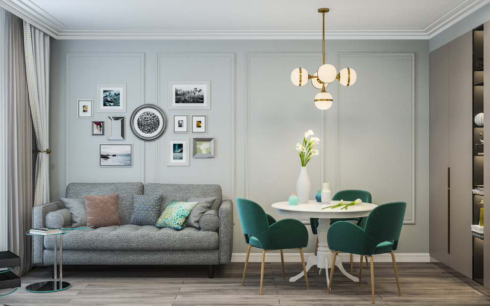 Дизайн - проект однокомнатной квартиры 38 кв.м. г. Москва