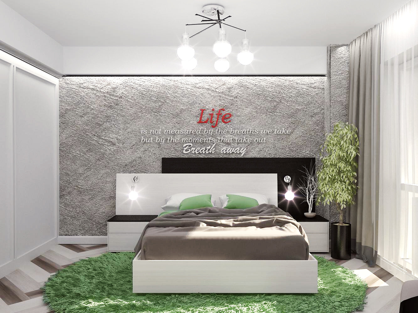 Яркий проект. Квартира 70 м.кв. фьюжн.