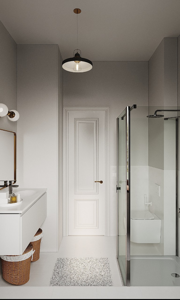 Обложка проекта: Минималистичный сан.узел в сердце столицы.