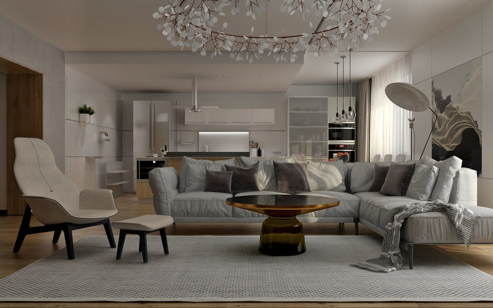 Дизайн проект 6-ти ком. квартиры в современном стиле