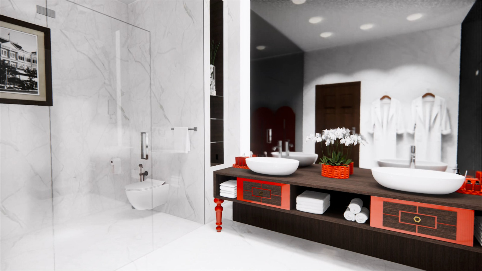 Визуализация проекта отеля в китайском стиле