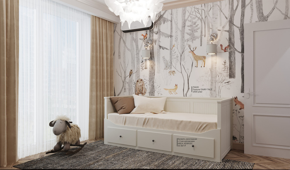 Дизайн-проект 2-х комнатной квартиры 55 м2, в неоклассическом стиле