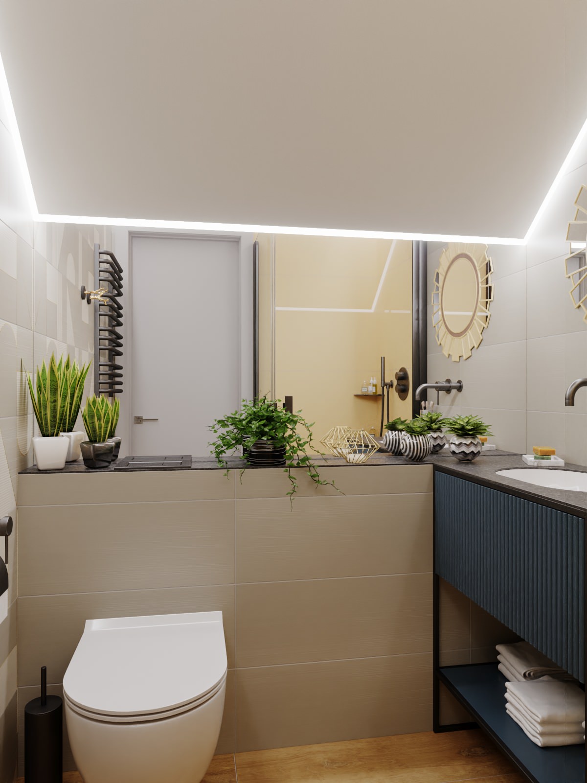 Дизайн-проект санузла с душевой