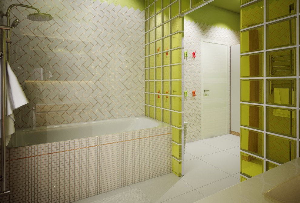 Обложка проекта: Большой санузел. Дом в пос. Михайловка Green.