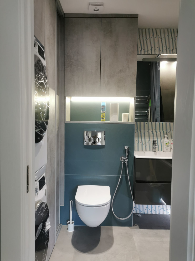 Реализация ванной комнаты с применением керамогранита ITALON