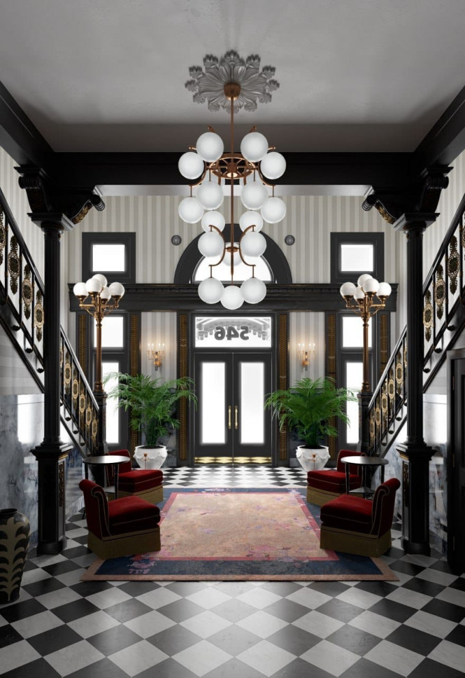 Обложка проекта: Визуализация холла в отеле Maison de la Luz