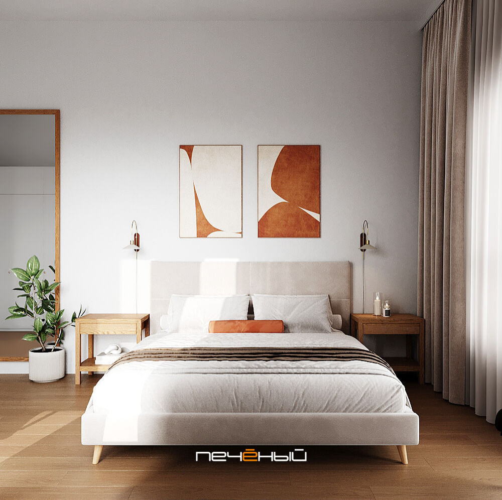 2025 Дизайн 2-комн. квартиры 76 м² в современном стиле, Москва, Green Park