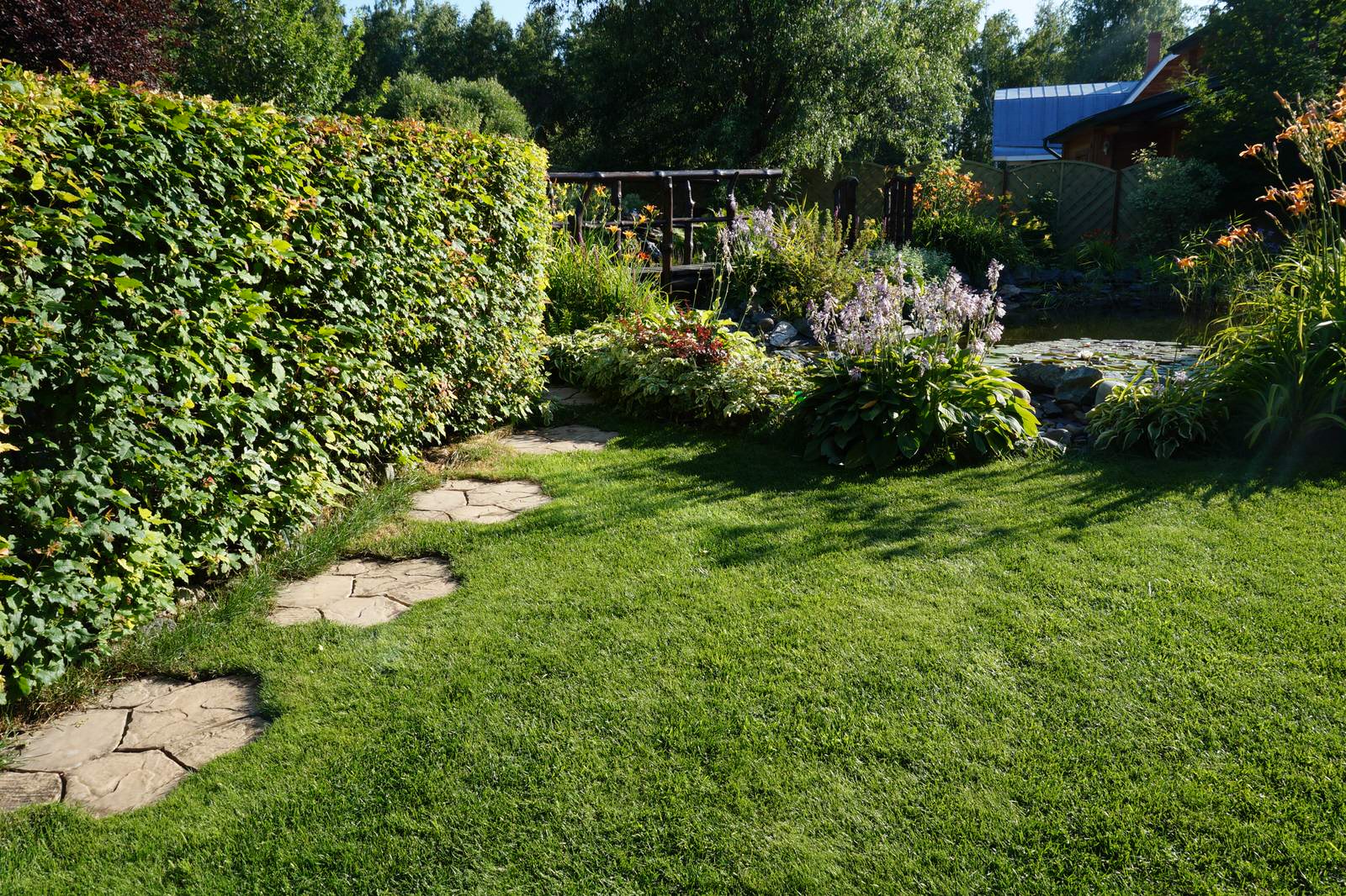 Сад с озером