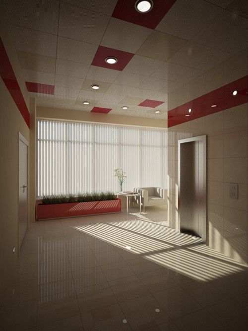 Интерьер общественных зон офисов класса В. Москва