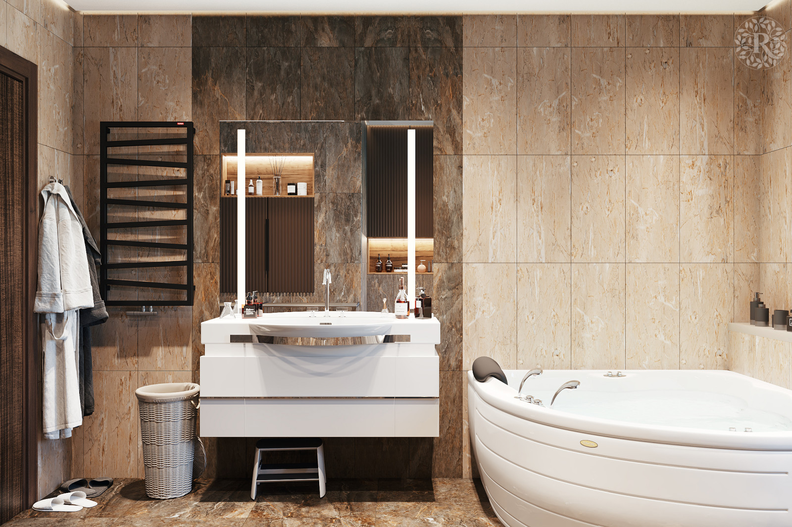 Ванная комната в частном доме в Вологде