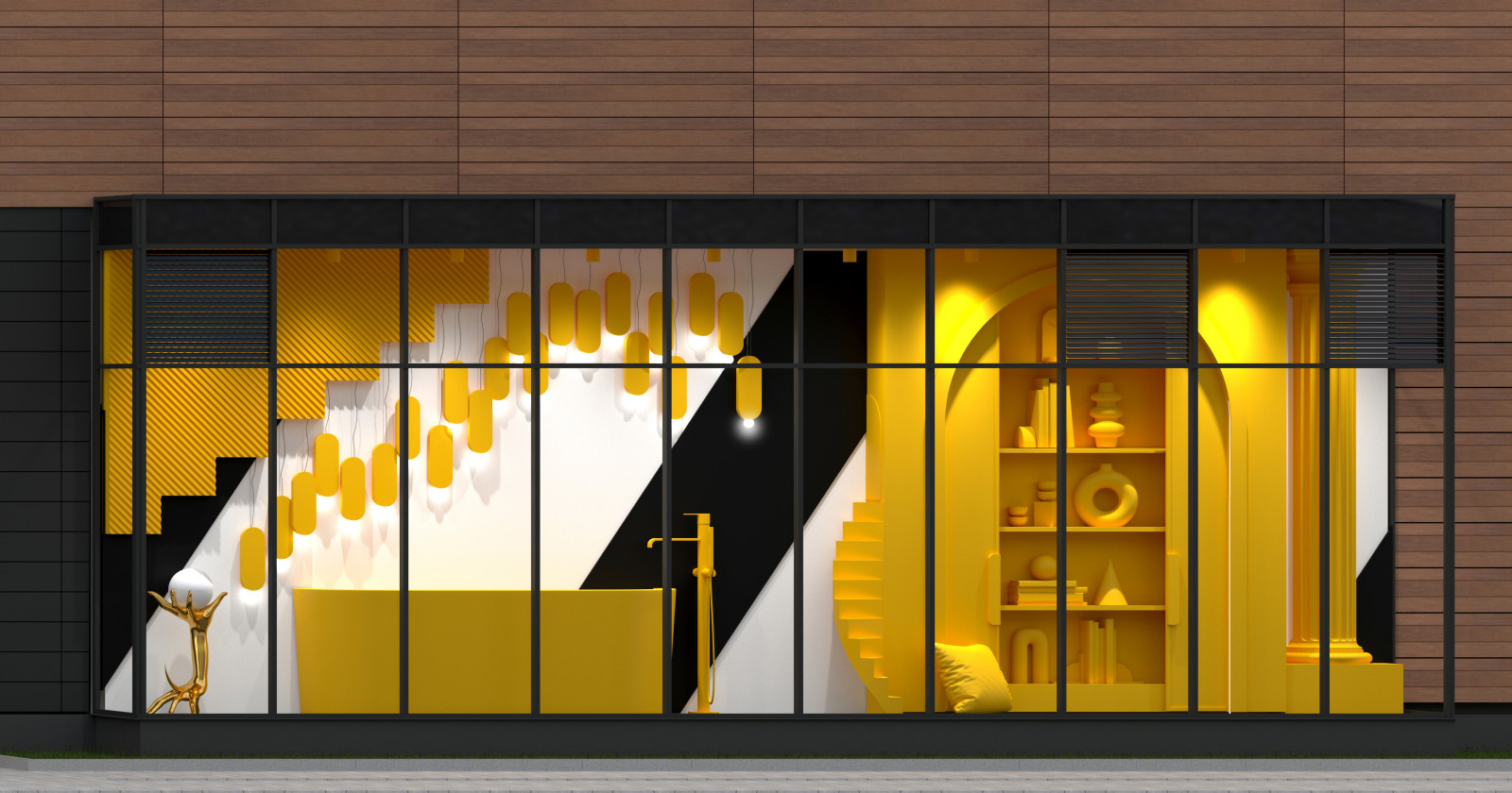 Дизайн Витрин Для магазина стройматериалов , мебели и декора