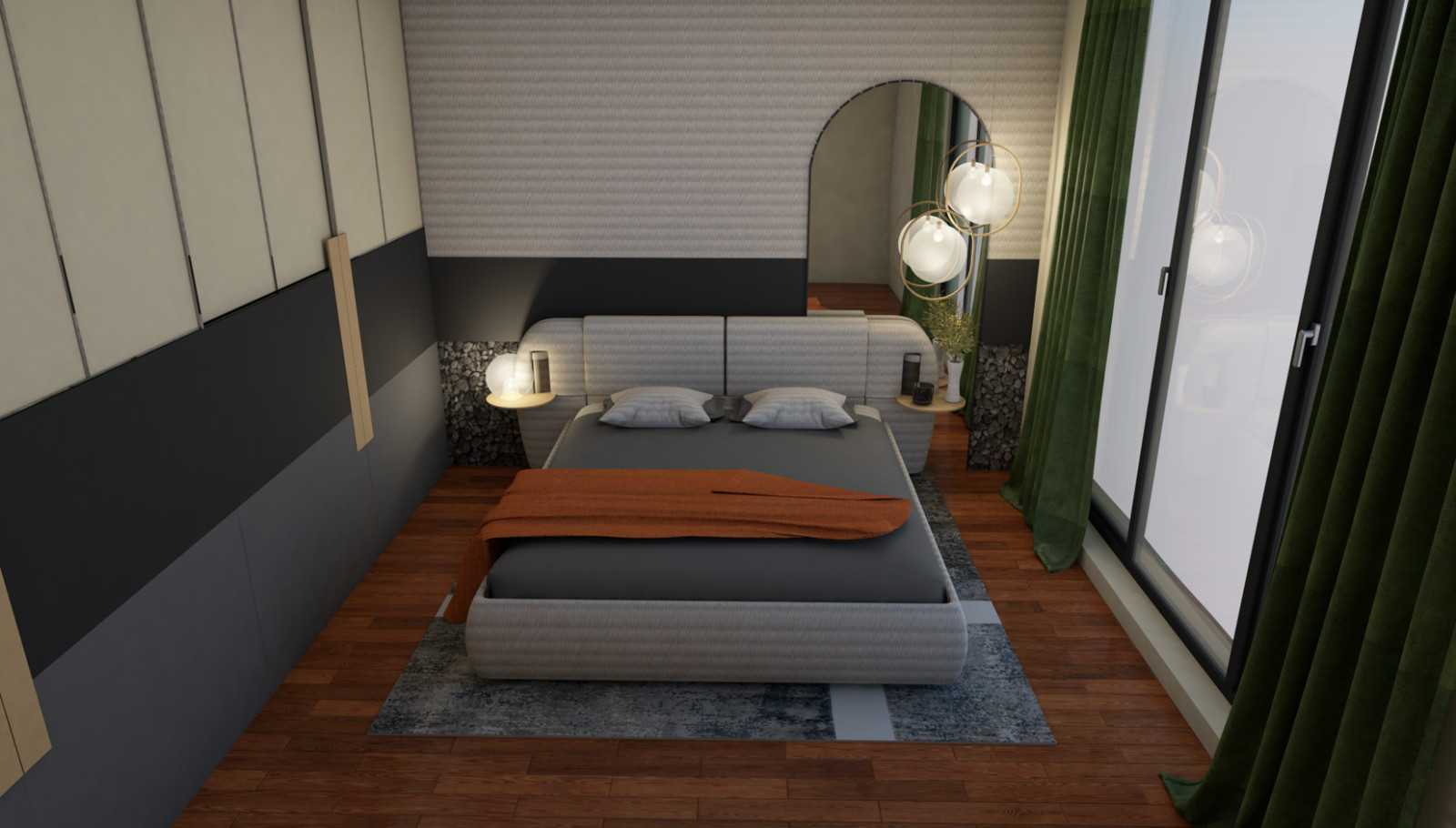 Обложка проекта: Дизайн-проект  мастер-спальни 22 кв. м.