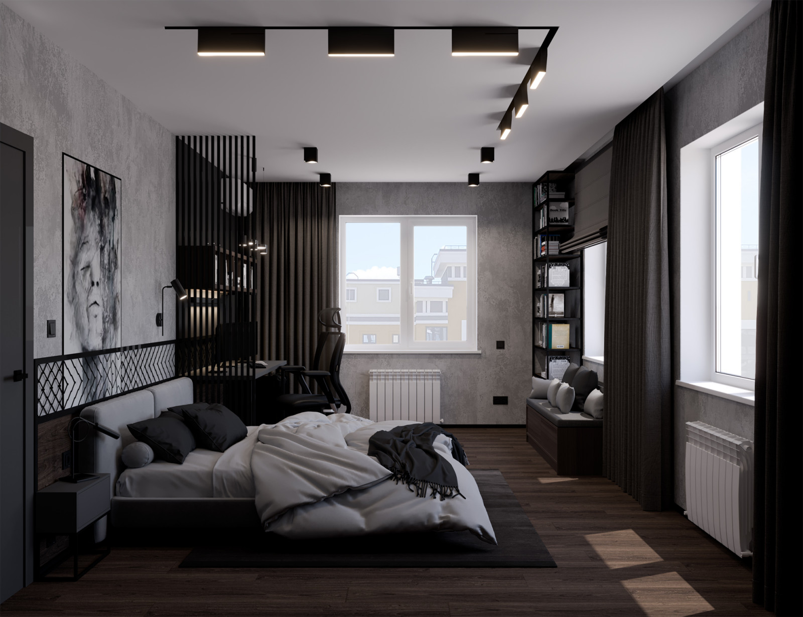 Дизайн проект квартиры в силе брутализм