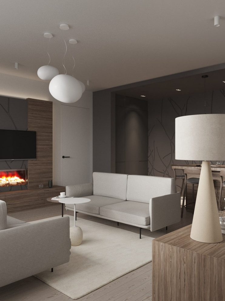 Гостиная в трехкомнатной квартире в Москве, м. Войковская