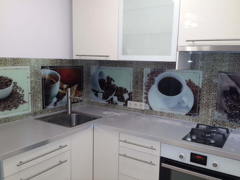 Кухонный фартук из стекла (кофейная тематика)