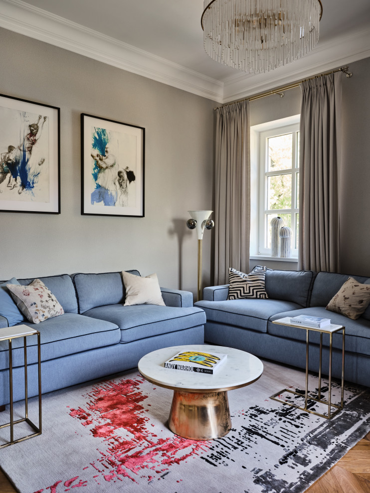 Обложка проекта: Двухэтажный таунхаус с цокольным этажом в стиле американской классики