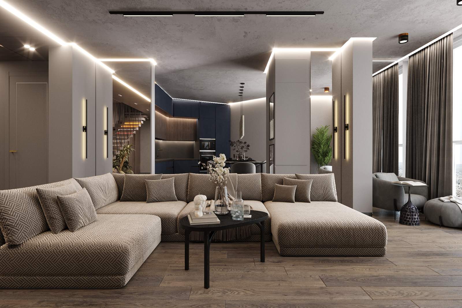 Двухуровневая квартира в Курске