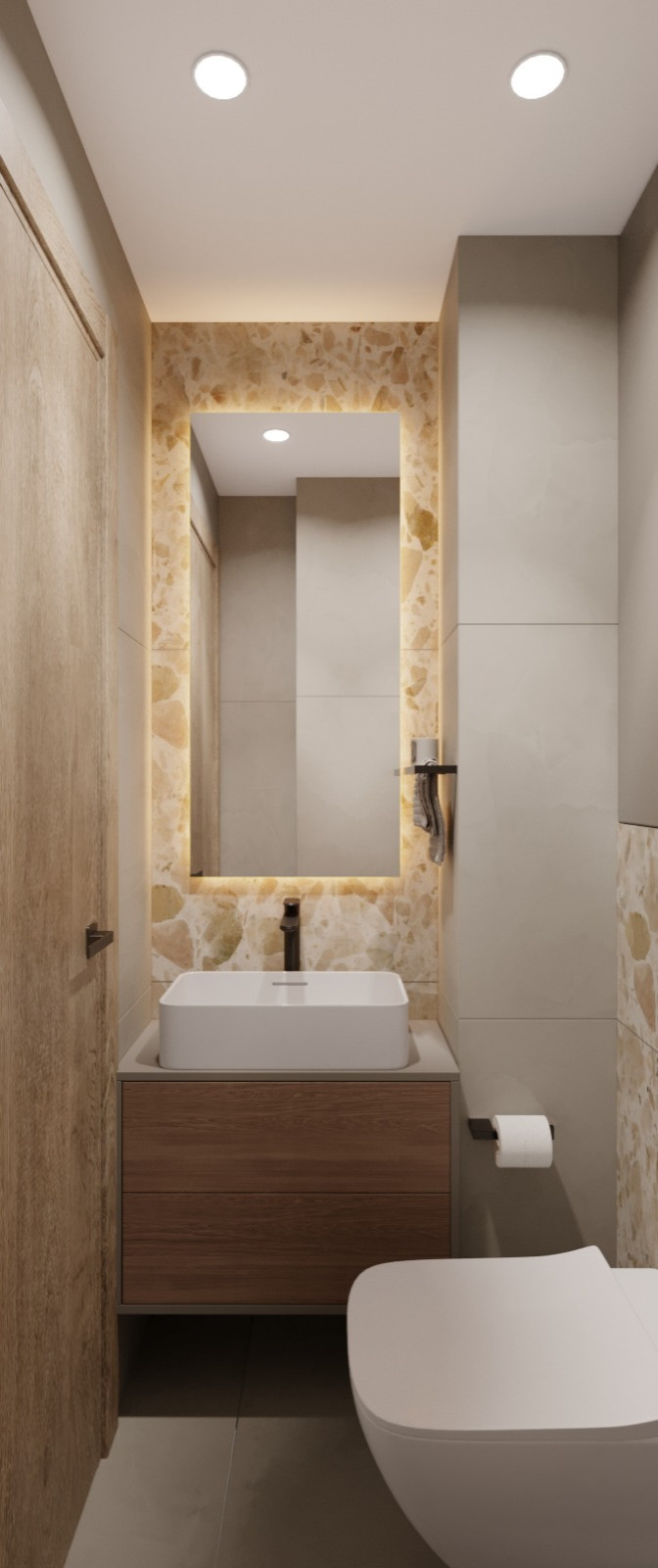 Современный дизайн интерьера в мягких, природных тонах