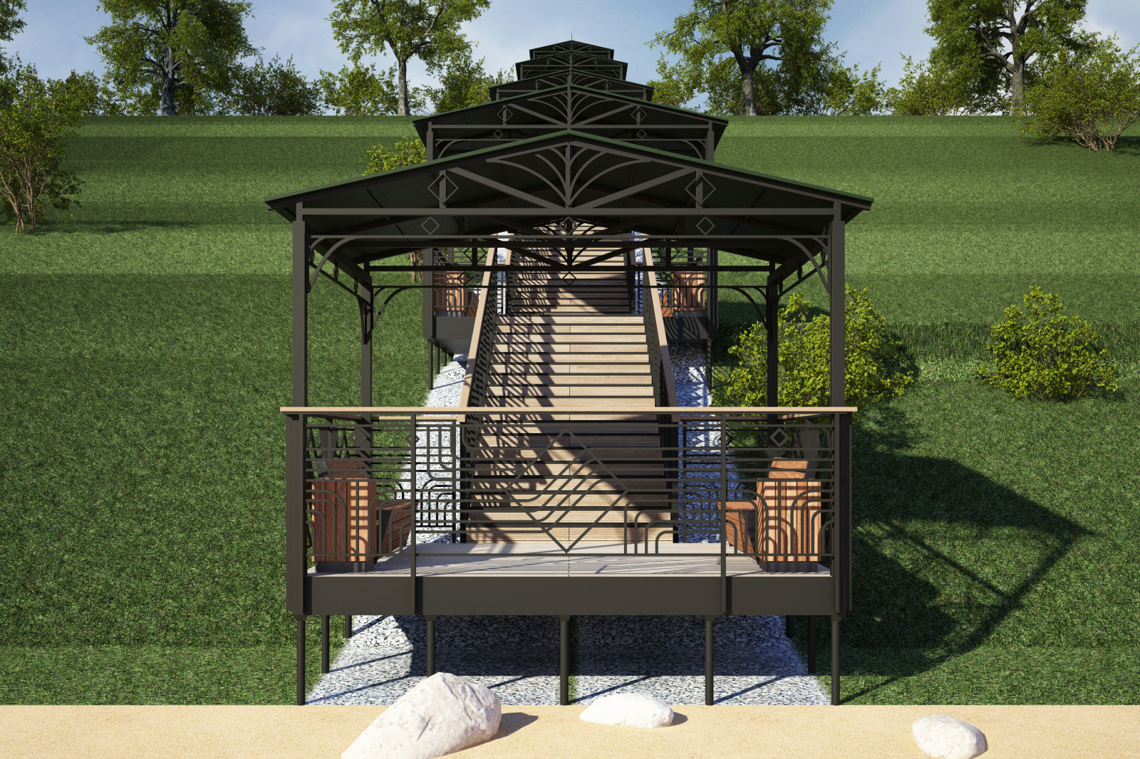 Проект лестницы в исторической части г. Тутаева