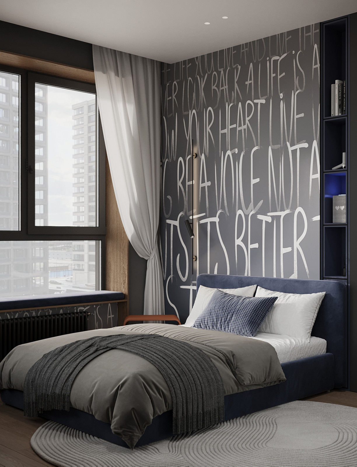 Брутальный интерьер квартиры 85 кв.м. в Москве. Проект