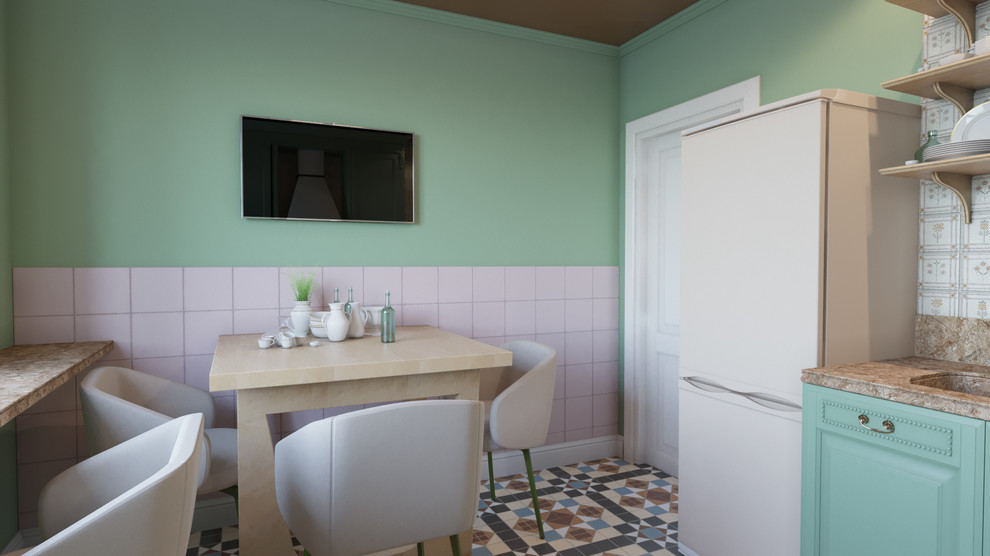 Интерьер кухни в стиле фьюжн