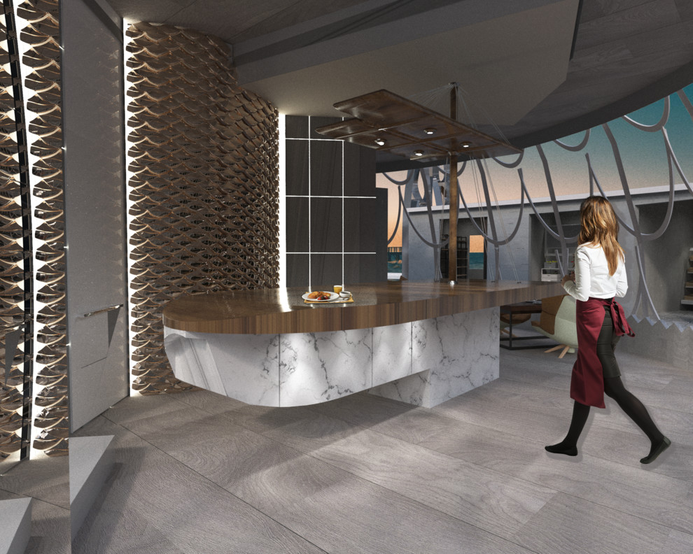 Кафе на побережье Каспийского моря