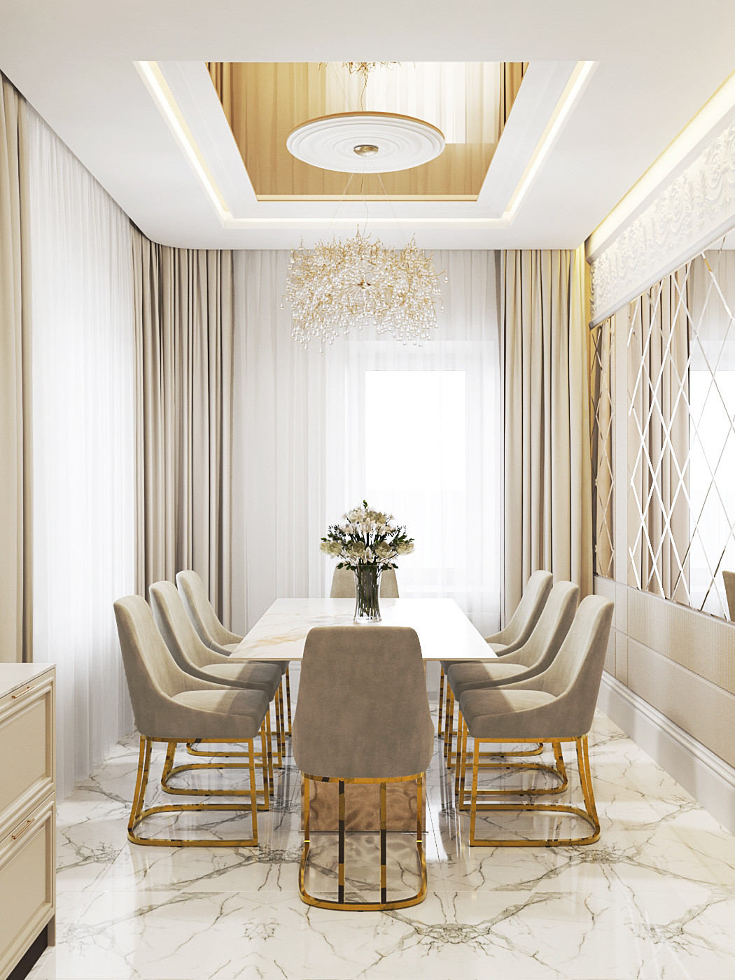 Кухня и столовая в люкс стиле