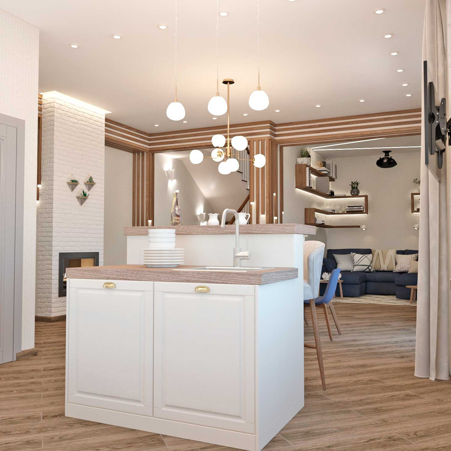 Дом в современном стиле (сканди+современный)