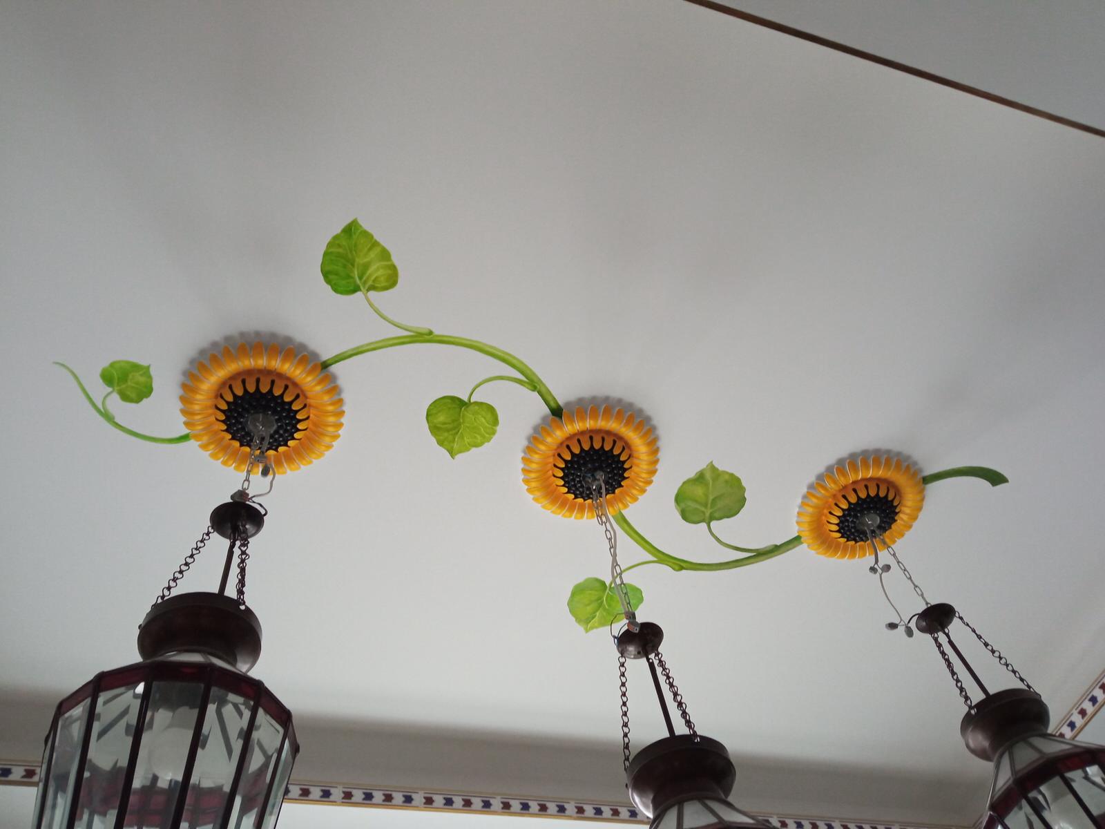 Роспись потолка на кухне