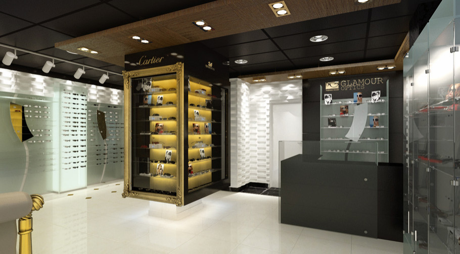 Дизайн-проект интерьера салона оптики GLAMOUR OPTICS